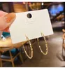 Circle Drop Charm Earrings 14K Real Gold Plated Crystal Trendy Earrings Jewelry