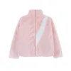 2023 Designer women men berber fleece jacket down patkas long sleeve warm thick womens mens jackets zip up pink downs