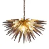 Contemporary Pendant Lights Lamp Artistic Hand Blown Glass Antique Crystal Chandelier for Home