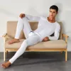 SEOBEAN WINTER AUTUMN NEW Mens sexy SOLID Long johns Low Rise Thermal Underpants leggings and top set 201126