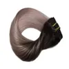 Clipe Ombre de alta qualidade em extensões de cabelo humano # 1b / 18 Ash loira Balayage clipe duplo na extensão de cabelo cabeça cheia 8 pcs / 120g