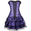 Party Dresses Wholesale- Sexy Underbust Corset And Bustier Lace Evening Women Casual Dress Plus Size Push Up Gothic With1