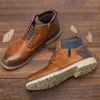 Laarzen mannen winter wootten merk retro voor mannen maat 4046 handgemaakte rubber enkel laarzen schoenen #DM5252C1 221007