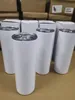 20 oz Süblimasyon Düz Tumbler Kupalar Boş Paslanmaz Çelik Tumbler DIY Konik Bardak Vakum Yalıtımlı 600 ml Tumblers Kahve Partisi Hediyeler 0115