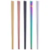 Stainless Steel Tableware Chopstick 23cm Square Multi Color Hotel Home Electroplate Titanium Gold Cutlery Chopsticks New Arrival 4 3xc G2