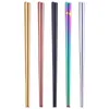 Rostfritt stål bordsdukar Chopstick 23cm Square Multi Color Hotel Home Electroplate Titan Gold Bestick Chopsticks Hot Sale 4 3xc G2