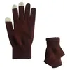 Cinq doigts gants 1 paire unisexe hiver cachemire tricot Silicone antidérapant épaissir chaud polaire magique coupe-vent gant doux extensible #1