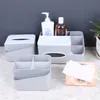 Cosmetic Organizer Tissue Box Office Storage Box Desktop Brush Holder Makeup Organiser Desk Home Sundries Container For Storage LJ200812