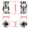 PQY - 3/4" DD x 3/4" DD Nickel Plating Single Steering Shaft Universal U Joint Total Length 83mm 3-1/4" PQY-SJS01