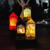 Jul Lantern Portable Mini Led Light Dekoration Målad Lampa Halloween Jul Utomhus Tree Hängande Ljus 4 Mönster