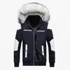 leather patchwork warm Mens winter jacket men parka for male coat parkas with fur hoodies clothing man youth clothes mens 201119