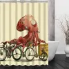 Print Art Vintage Octopus Tende da bagno Nuovo design classico Bagno Tenda da doccia moderna T200708