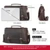 Humerpaul Men Briefcase Crazy Horse Leather Laptop Bag Doctor Lawyer Computer Bag Cowhide Male Briefcase Cow Leather Men Bag20120