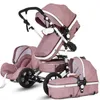 High Landscape Baby Stroller 3 in 1 Hot Mom Stroller Luxury Travel Pram Carriage Basket Baby Car Seat and Carrito1