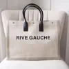 Luxury designer Top Women handbags Rive Gauche Tote LINEN LEATHER shopping bag handbag fashion linen Large Beach bags travel Crossbody Shoulder Wallet Purses