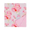 Baby Blankets Floral Plaid Stroller Blanket Nyfödd Super Mjukt Dubbelskikt Prickad Swaddling Wraps Quilt Shower Gift