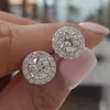 Luxe 925 Sterling Zilveren Diamant Oorbellen Sieraden voor Vrouwen 6mm Kleine Stud Kerstcadeau Bruidssieraden Bruiloft Accessoires Oorbel AL7367