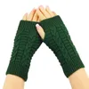 Arrivées femmes fille hiver chaud mode main plus chaud mitaines gants doux Crochet tricot mitaine Glove1