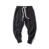 MrGB Cotton Linen Jogger Pants Men Streetwear Casual Harem Male Trouser Solid Color Oversized Men's Clothing 220214