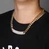 Luksusowy projektant biżuterii męska łańcuch linków kubańska hip hop lodowany diamentowy naszyjnik Złoty Srebrny Bling Raper Akcesoria Moda C1032721
