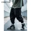 UNSETTLE japonais Poche latérale Cargo Harem Pantalon Hommes Casual Joggers militaire Hip Hop tactique Streetwear Pantalon Homme 201109