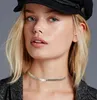 Womans Fish Bone Choker Ожерелья Женские Цепные Любители Золотой Цвет Модный Корейский цинковый Сплав Простое Двухслойное Ожерелье Ювелирные Изделия Choker