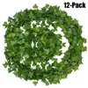 84ft 12pack 인공 갈 랜드 녹색 잎 포도 나무 아이비 가짜 식물 벽 artifici 장미 정원에 대 한 꽃 매달려 집 웨딩 1029