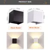 Lâmpada de parede LED IP65 À Prova D 'Água 6W 12W Interior e Ao Ar Livre Ajustável Luz Ajustável Pátio Patamar Corredor Quarto Sconce