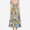 Modebanan Summer Women's Red Rose Vacation Vestidos Long Bow Spaghetti Strap Blue White Porslin Floral Dress LJ200812