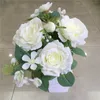 Konstgjorda Rose Blommor Bouquet 7 Forks Silk Rose Blommor Bukett Brud Bröllopsfest Hem Dekorativa Fake Roses