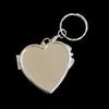 New!!Sublimation heart key chains with two mirrors creative gift hand keyrings DIY Valentine's Day gift new fashion trendy ornament