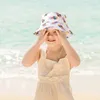 Bébé d'été extérieur pêcheur chapeaux de tournesol fruit ananas frites français enfants enfants chapuches de plage de la plage