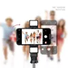 Mini LED Dolgu Işık Selfie Stick Telefon Monopod Sam S5 S6 S7 iPhone için Uzatılabilir Bluetooth Uzak Monopodlar