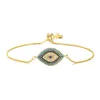 Klassisk designkvinnor Style Copper Turkish Blue Evil Ends Charm Armband Smycken för gåva8778585
