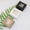 Liten Kraft Paper Box Handgjorda tvålbox med fönsterbrun vitt svart hantverk pappersgåva smycken låda multisize9879221