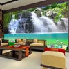 Özel 3D Photo Duvar Kağıdı Şelale Manzara Duvar Boyama Oturma odası Koltuk TV Backdrop Dokumasız Resimleri