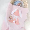 Bébé nouveau-né lapin de lapin chaud enveloppe de poussette enveloppe de poussette super doux
