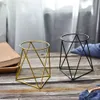 Nordic Style Geometric Iron Rack Holder Metal Stand with Ceramic Planter Desktop Garden Pot for Succulents Plants Home Decor Y200723