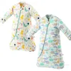 Baby Organic Sleeping Saco Destacável Manga Longa Cobertor Vestível Envelope Inverno Meninas Quentes Meninos Roupas Roupas Quilt 220216