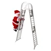 Zabawa elektryczna Święty Mikołaj Claus Electric Climbing Ladder Wiszący Dekoracja ozdoby choinki