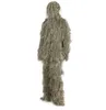 Jaktuppsättningar 3D Universal Camouflage Suits Woodland Clothes Justerbar storlek Ghillie Suit for Army Outdoor Sniper Set Kits11848