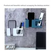 Double Layer Wall Mounted Organizer Box Punch TV Remote Control Storage Phone Plug Wall Holder Charging Multifunction Hooks6920226