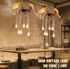 Il lampadario a led del paese americano illumina l'illuminazione industriale della barra del caffè del ristorante di personalità delle lampade a sospensione dello spago del pneumatico di retro colore