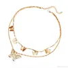 Neue Schmetterling Anhänger Halsketten Für Frauen Mode Geschenke Charme Gold Multilayer Choker Halskette 2020 Böhmischen Schmuck