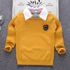 Suéteres formales para niños con cuello vuelto, abrigos de punto gruesos para niños, chaquetas para niños, ropa de primavera y otoño LJ201128
