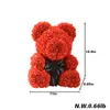 Fournitures de fête 40 cm Bel ours de roses avec boîte-cadeau LED Ours en peluche Rose Savon Mousse Fleur Artificielle Cadeaux du Nouvel An pour Valentin1696786