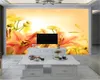 Papel de parede 3D europeu e americano sala de estar mural belo lírio quarto personalizado colorido quente foto decoração de casa imprimir uv qualquer tamanho