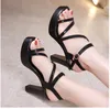 2020 new women's summer heel pumps sandals girls casual outdoor dinner party wedge shoes new designer gold black big size 43 12US 33-43#P45