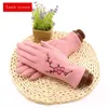 Five Fingers Gloves Hair Suede Women Winter Plus Velvet Multifunctional Touch Screen Warm Cycling B151