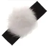 Bebê Headband Fur Pom Baby Girl Headwrap Elastic infantil banda cabeça Sólidos da criança Chapelaria recém-nascido Photo Props cabelo acessórios 9 Designs